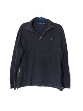 Polo Ralph Lauren Mens Grey Quarter Zip Sweater Pullover